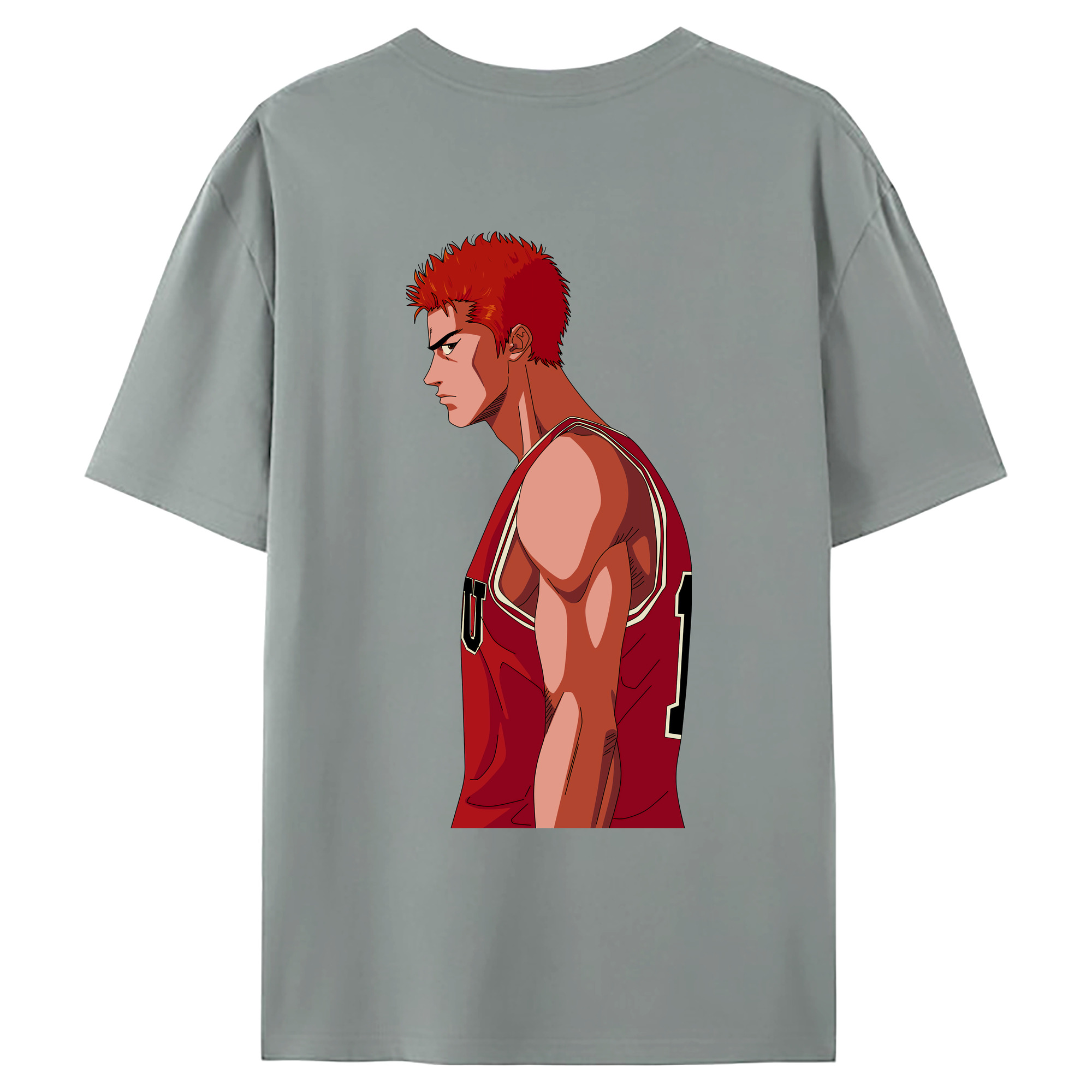 （画像用） SLAM DUNK／スラムダンク 綿100％ メンズ半袖Tシャツ（バックプリント） 通気性